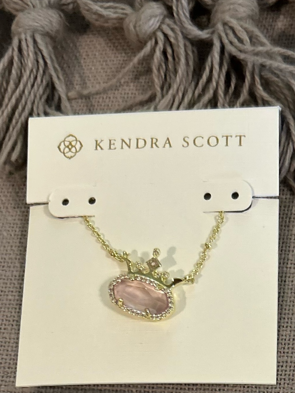Kendra Scott Gold Necklace with Crown-Custom Color Bar